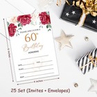 60 Birthday Invitations 60th Birthday Card 60th Birthday Invitation Card 60th   