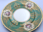 Set Of 12 Vintage Rosenthal Ivory Dinner Plates 10 5  Bavaria Green Gold Floral