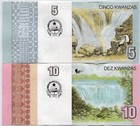 Angola Set 2 Unc 5 10 Kwanzas 2012   2017 P 151a 151b 1 Set   2 Pcs