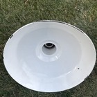 Vtg  18    Benjamin White Porcelain Enamel Light Shade Industrial Barn Gas Station