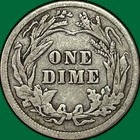 1912 Barber Dime Very Fine Vf Coin  36574