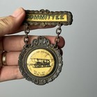 Antique 1903 New England Fire League 13th Annual Tournament Committee Pin Badge