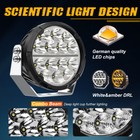 2   7  Round Led Pods Work Light Bar Driving Fog Headlight Halo Drl Truck Offroad