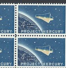 Project Mercury - Vintage Mint Set Of 4 Stamps 63 Years Old 