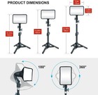 2 Pack Led Video Light Photography Lighting Kit With Tripod   Colored Filters