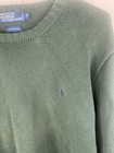 Polo Ralph Lauren Sweater Mens M Green Cotton Knit Blue Pony Crewneck
