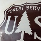 Vintage Forest Service Sign - Agricultural National Park Porcelain Gas Pump Sign