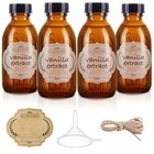 4 Oz Glass Bottle With Cap  Empty Glass Bottles Cosmetic Pump 4 Pack Amber