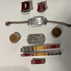 Sgt M  Chapin Ww2 Grouping Dog-tag  Bracelet  Pins  Paper Work  Letters  Attach  