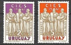 Uruguay Scott 676-685 Vf Mint Lightly Hinged Og Issued 1961 