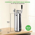 Sistema De Grifo Growler Presurizado Para Cerveza Artesanal Barril De 128 Oz New