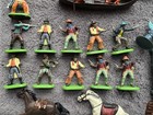 Vintage Britains Ltd Detail 1971 Figures Cowboys Indians Horses Etc Lot Of 44