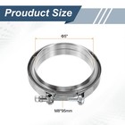 5 Inch V Band Clamp With Flange Male Female Exhaust Clamp