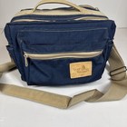 Tough Traveler Camera Bag Case Canvas Blue  Vintage Made In Usa Heavy Duty