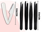 Tweezers For Women Facial Hair Eyebrow Kit Tweezer Set Black   Removal Tweezers 