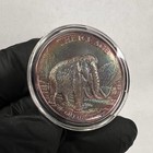Rainbow      Toned Copper Round  Woolly Mammoth Design 999 Fine Copper 1 Oz