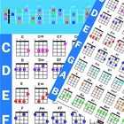 Ukulele Chord Poster  24 x30    Educational Reference Guide For Beginners
