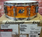Ludwig Vistalite Amber 5x14  Zep Bonham Bowtie Lug Acrylic Snare Drum New Dealer