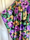 Vintage 1970 s 70   s Flowercore 2x Floral Caftan Dress Muumuu Housecoat Plus Sz
