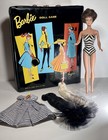Vintage 1962 Bubble Cut Barbie Raven Hair Mint W travelcase  2 Dresses  1 Fur