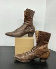 Antique Dorothy Dodd Victorian Women   s Lace Up Shoes Booots Brown Leather Granny