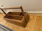 Vintage Levenger Cedar Solid Wood Reader s Toolbox Portable Desk Top Organizer