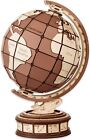 Rolife Globe Jigsaw Wood 3d Puzzle With Rotating Base Stand Building Block Toy