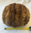 Vintage Soft Mink Fur Muff Hand Warmer Deep Brown