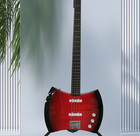 New Marceline s Bass Guitar Red Axe Chrome Part Rosewood Fretboard 24 Frets