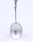 Vintage Unique 900 Silver Basket With Gems Demitasse Cruet Spoon 4  10 29 Grams