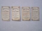  017   B  Vintage Early 1900 Era  Recruit Little Cigars Tobacco Cards  4 Diff 