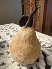 Vintage Italian Alabaster Pear Stone Fruit Carved Marble Decorative Mcm Heavy