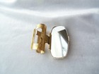 Vintage Porcelain Courting Couple Lipstick Holder With Mirror