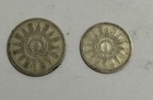 2 Coins Iraq 25  50 Fils 1959 Silver Coin  Km 122 