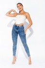Women s High Waist Skinny Stretch Denim Jeans Slim Ripped Jeggings Pencil Pants