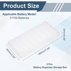 Battery Organizer Storage Box  8 X 21700 Battery Storage Case Holder  pack Of 2 