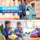 Sports Water Bottles Bulk  12 Pack  18 Oz Squeeze Reusable Plastic White School