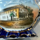 Hotel Finn Radcliffe Iowa Souvenir Porcelain Trinket China Antique Cobalt
