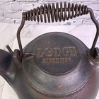 Vintage Lodge Cast Iron Tea Kettle Made In Usa 2tk2 Swivel Lid