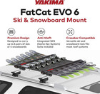 Yakima Fatcat Evo 6 Ski   Snowboard Roof Rack Mount For 6 Pairs Of Skis Or 4 Sno
