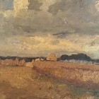 19th Century Antique Landscape Oil Painting  gilded Frame  Large Art