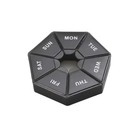 Round 7 Day Pill Box Organizer For Medicine Travel Case Holder Weekly