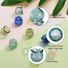 12-pack Glass Jellyfish Beads  17x16mm Glass Wind Bell Bead Caps  Wind Chimes Be