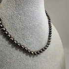 Vintage Fic Frankl Trading Co  Peacock Pearl Necklace 6-7mm 18    Hand Knotted 925