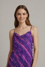 Consortium 100  Silk Textured Petal Maxi Evening Dress - Purple