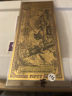 50 New Hampshire Goldback Aurum 24kt Gold Foil Note Bu 1 20th Oz  999 Fine Gold