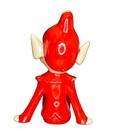 Vintage Red Christmas Elf Figurine Sitting Ceramic Pixie Mid Century Holiday Dec
