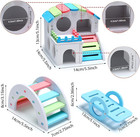 3 Pieces Fun Hamster Toys Guinea Pig Hideout Include Pvc Hamster House  Rainbow 