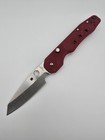 New Spyderco C240gprd Smock Red G-10 M390 Dlt Exclusive Discontinued Knife