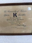 1914 University Of Kansas Athletic Association Varsity Letter Certificate